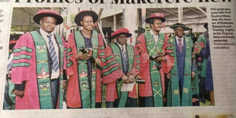 Profiles of some of the MUK PhD graduates were put in media